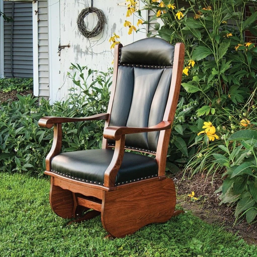 Buckeye Rockers Gliders BG40 Solid Wood Glider with Nailhead Trim